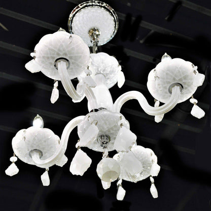 Lustre Isabelle Lumiere en Chrome et Cristal
