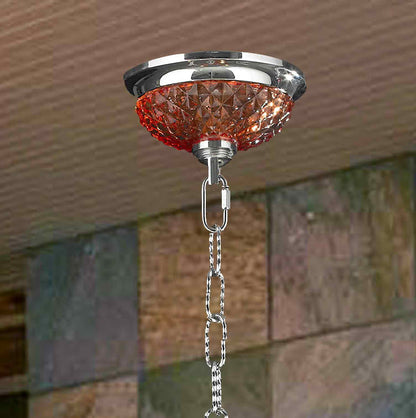 Lustre Isabelle Lumiere en Chrome et Cristal