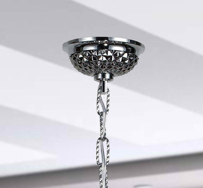 Lustre Isabelle Lumiere en Chrome et Cristal
