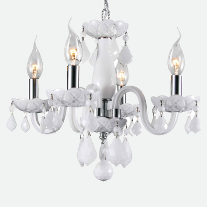 Lustre Isabelle Lumiere en Chrome et Cristal