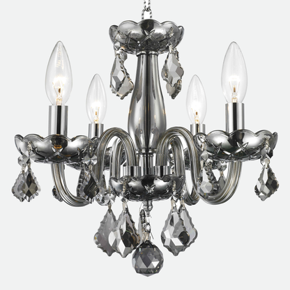 Lustre Isabelle Lumiere en Chrome et Cristal