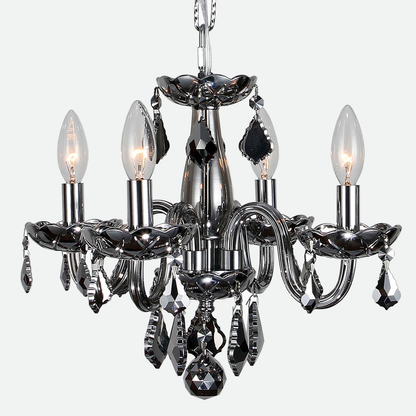 Lustre Isabelle Lumiere en Chrome et Cristal