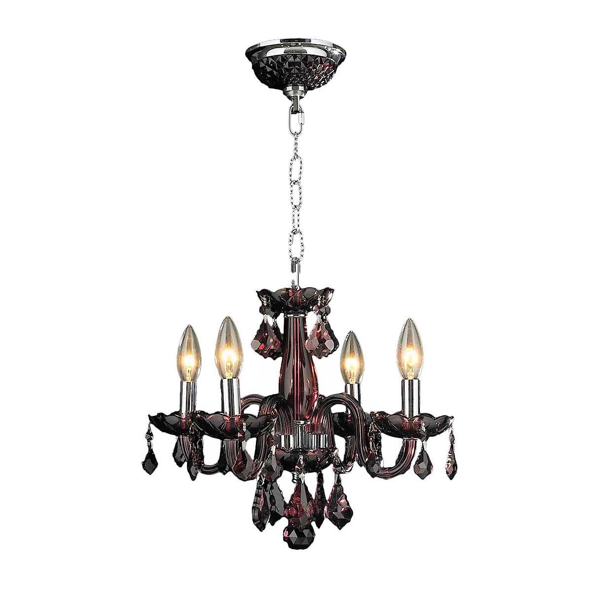 Lustre Isabelle Lumiere en Chrome et Cristal