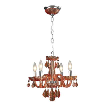 Lustre Isabelle Lumiere en Chrome et Cristal