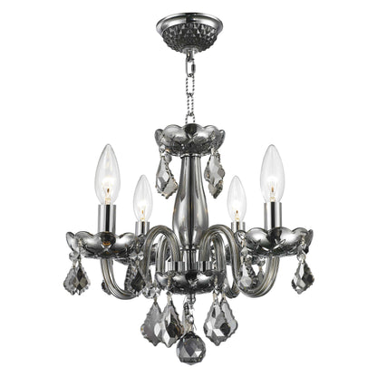 Lustre Isabelle Lumiere en Chrome et Cristal