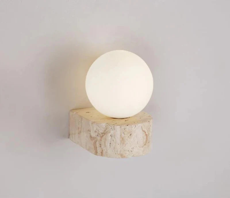 Élodie Luna Applique murale LED globe en marbre