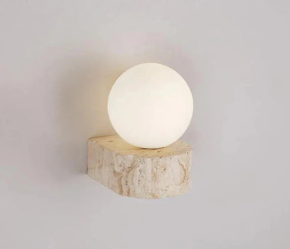 Élodie Luna Applique murale LED globe en marbre