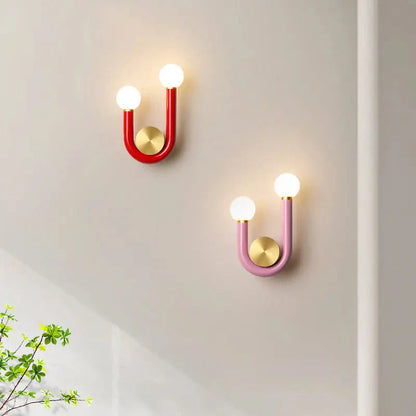 Élise Luna U-Shaped Wall Lamp Modern Color LED Sconce Light