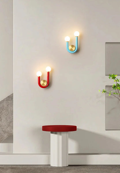 Élise Luna U-Shaped Wall Lamp Modern Color LED Sconce Light