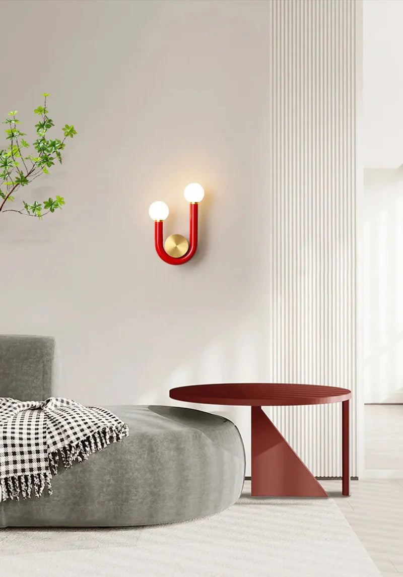 Élise Luna U-Shaped Wall Lamp Modern Color LED Sconce Light