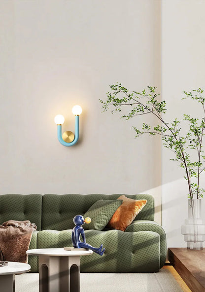 Élise Luna U-Shaped Wall Lamp Modern Color LED Sconce Light