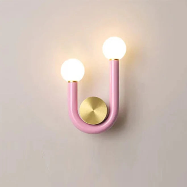 Élise Luna U-Shaped Wall Lamp Modern Color LED Sconce Light