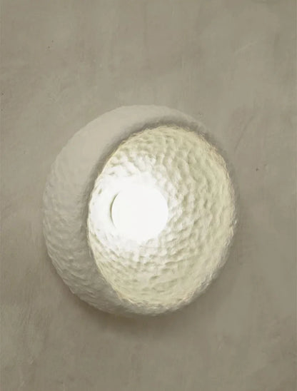 Élise Lunar Textured Wall Sconce Moon Resin Light Set