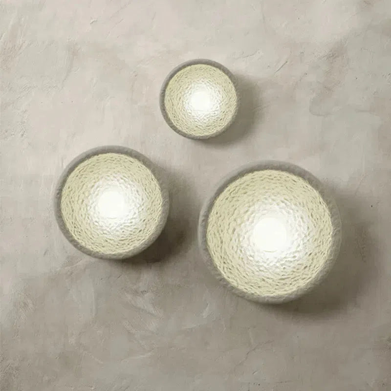 Élise Lunar Textured Wall Sconce Moon Resin Light Set