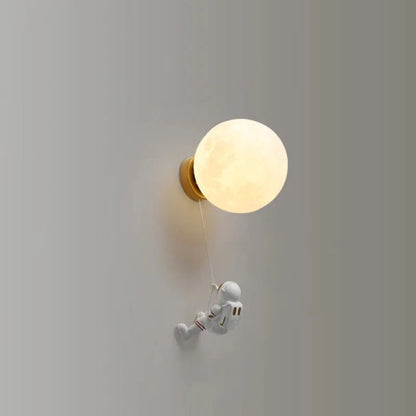 Amélie Man in the Moon Wall Lamp Glass Resin Gold Accent Light