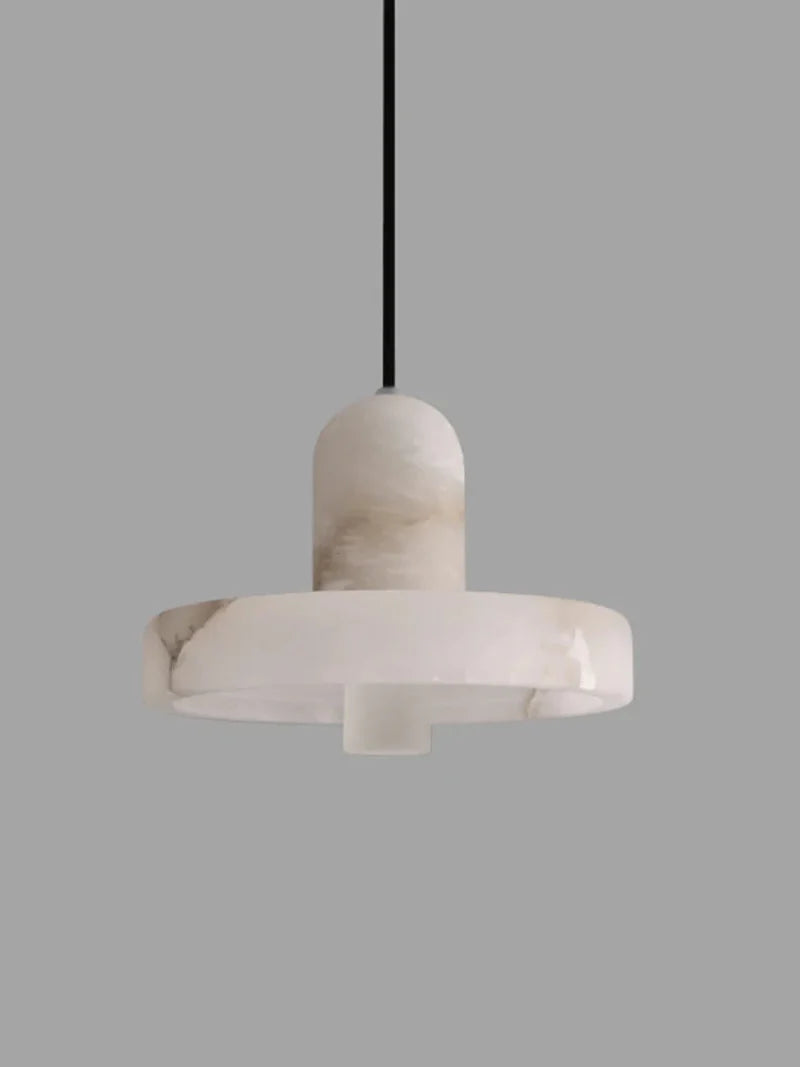 Élise Marble Glow Pendant Light Copper Accent Ceiling Lamp