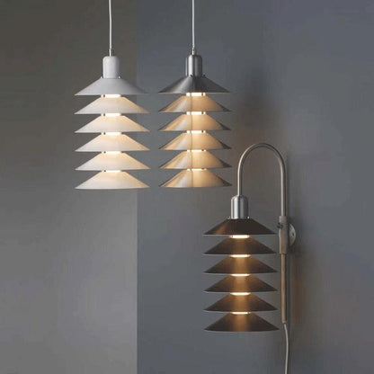 Sophie Accordéon Métal LED Suspension Luminaire Plafonnier Mural Superposé Moderne