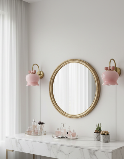 Applique murale à brancher Chloé Bell avec nœud décoratif