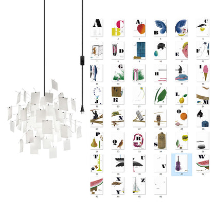 Élise Paper Art Plug-In Hanging Chandelier