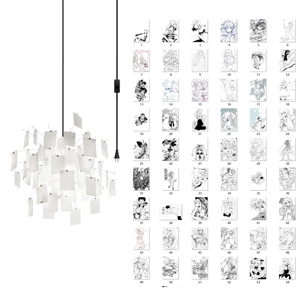 Élise Paper Art Plug-In Hanging Chandelier