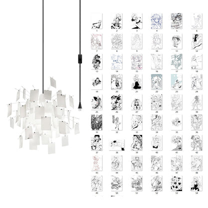 Élise Paper Art Plug-In Hanging Chandelier