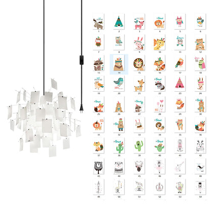 Élise Paper Art Plug-In Hanging Chandelier