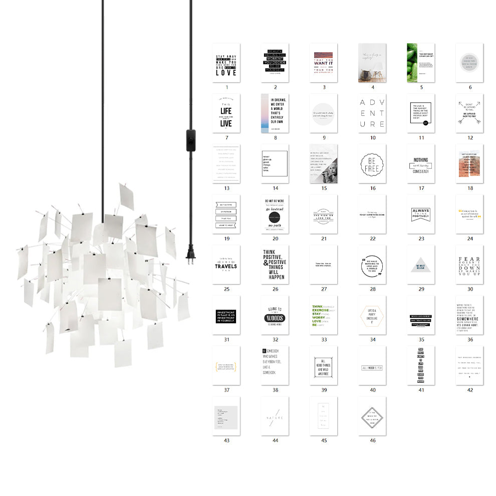 Élise Paper Art Plug-In Hanging Chandelier