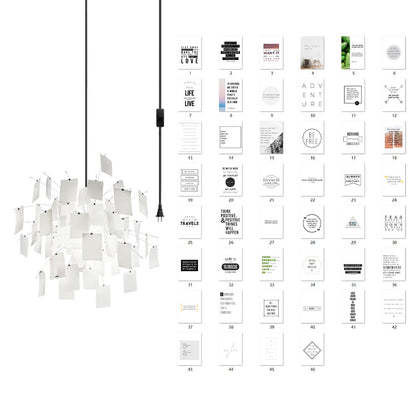 Élise Paper Art Plug-In Hanging Chandelier
