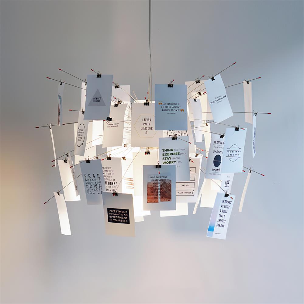Élise Paper Art Plug-In Hanging Chandelier