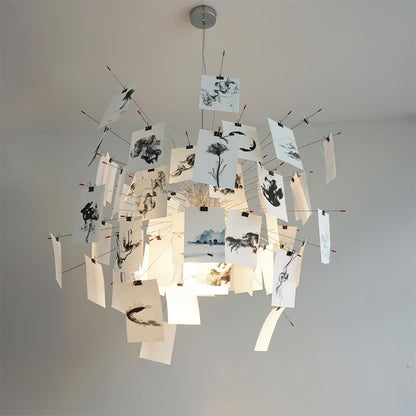 Élise Paper Art Plug-In Hanging Chandelier