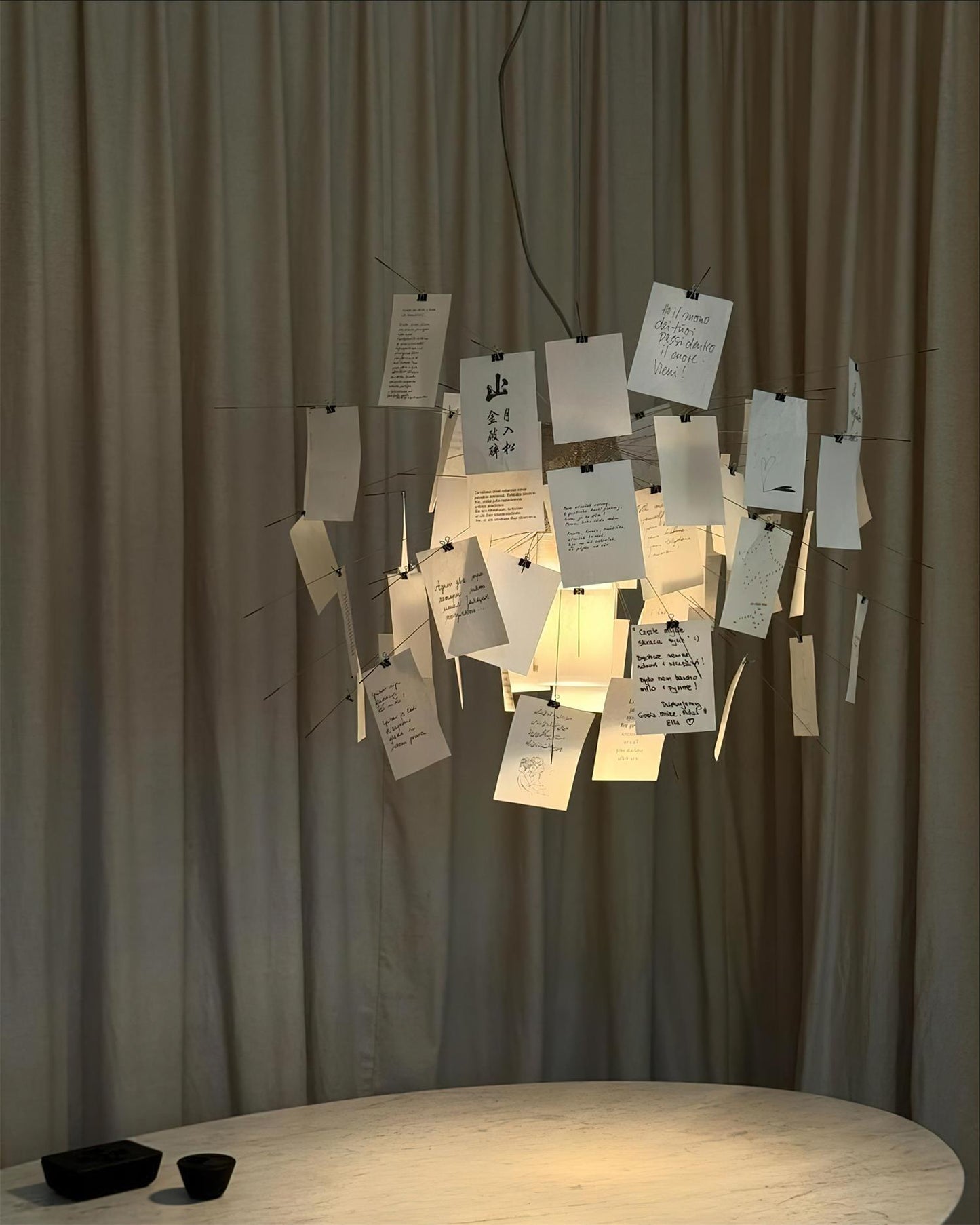 Élise Paper Art Plug-In Hanging Chandelier
