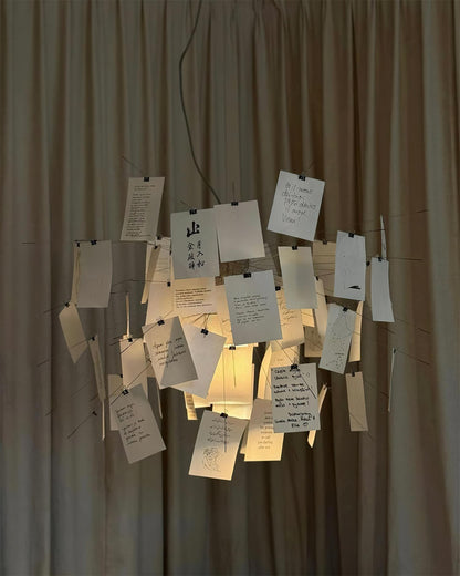 Élise Paper Art Plug-In Hanging Chandelier