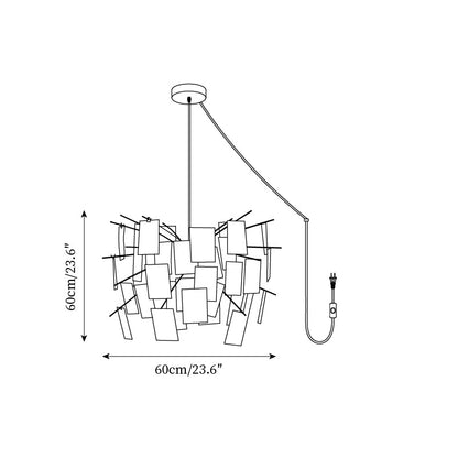 Élise Paper Art Plug-In Hanging Chandelier