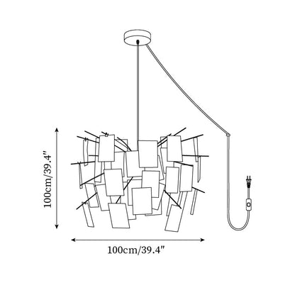 Élise Paper Art Plug-In Hanging Chandelier