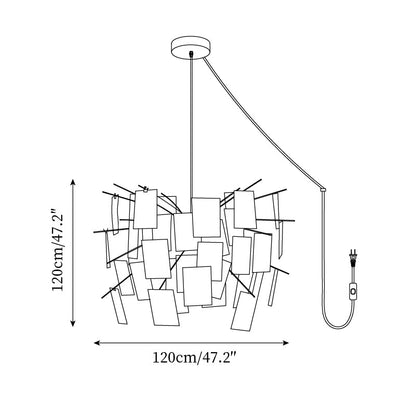 Élise Paper Art Plug-In Hanging Chandelier