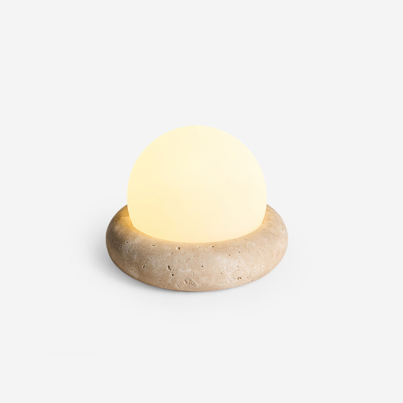 Lampe de table LED Noémie Mini Stone avec abat-jour en acrylique dépoli