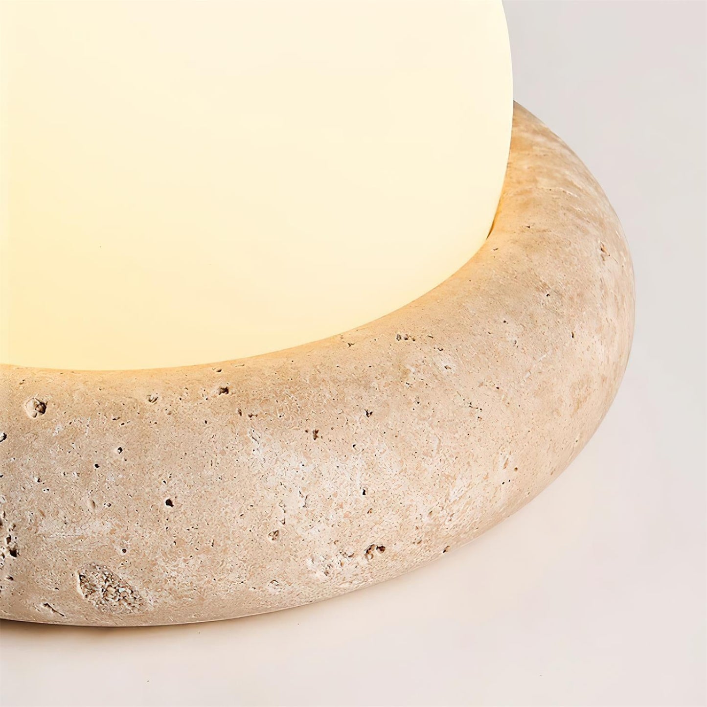 Lampe de table LED Noémie Mini Stone avec abat-jour en acrylique dépoli