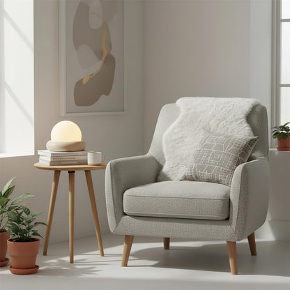 Lampe de table LED Noémie Mini Stone avec abat-jour en acrylique dépoli