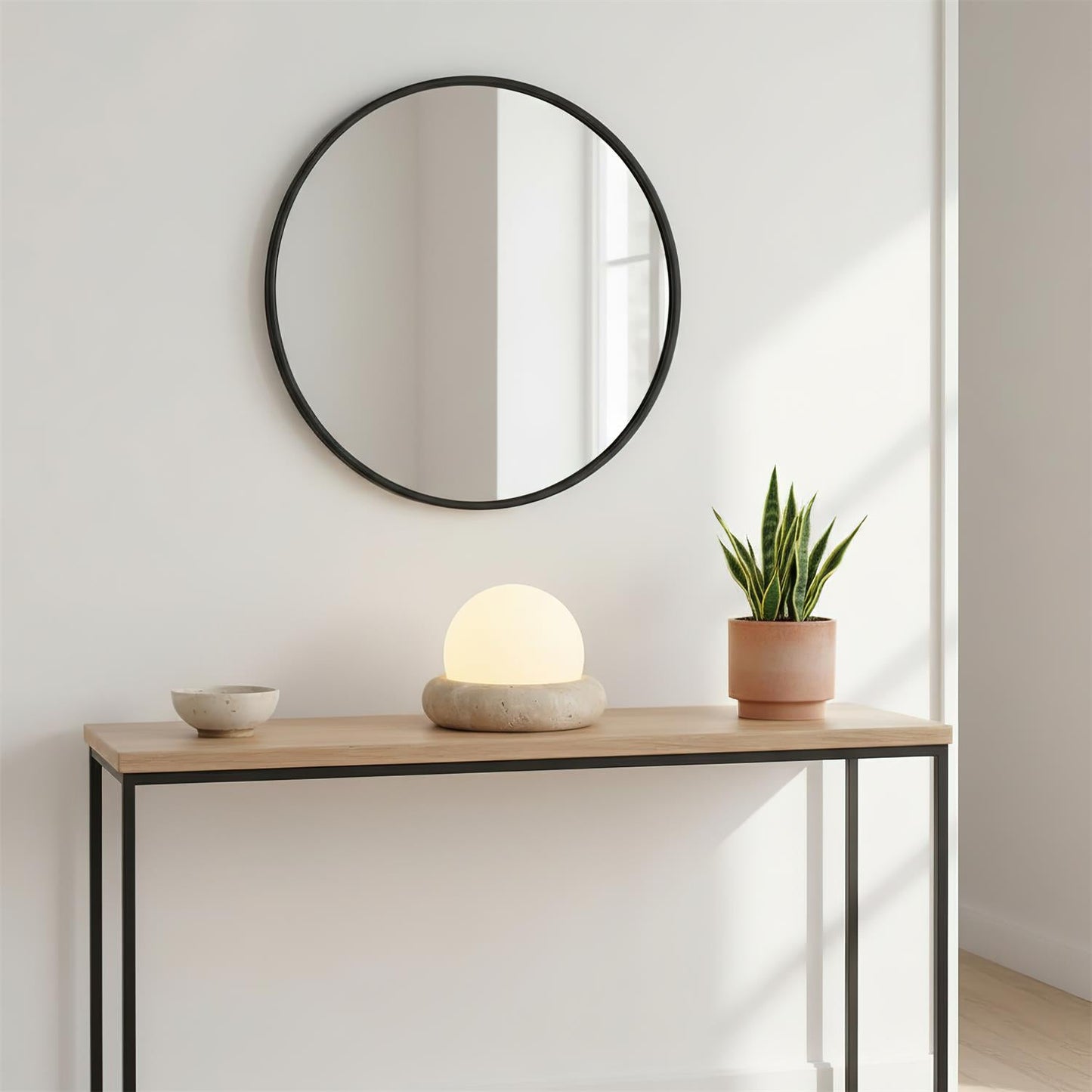 Lampe de table LED Noémie Mini Stone avec abat-jour en acrylique dépoli