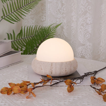 Lampe de table LED Noémie Mini Stone avec abat-jour en acrylique dépoli