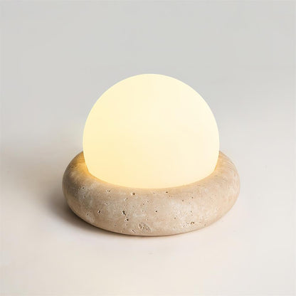 Lampe de table LED Noémie Mini Stone avec abat-jour en acrylique dépoli