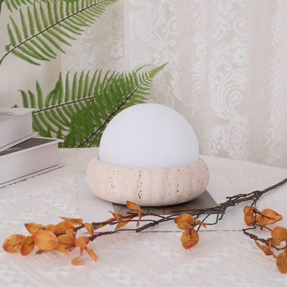 Lampe de table LED Noémie Mini Stone avec abat-jour en acrylique dépoli