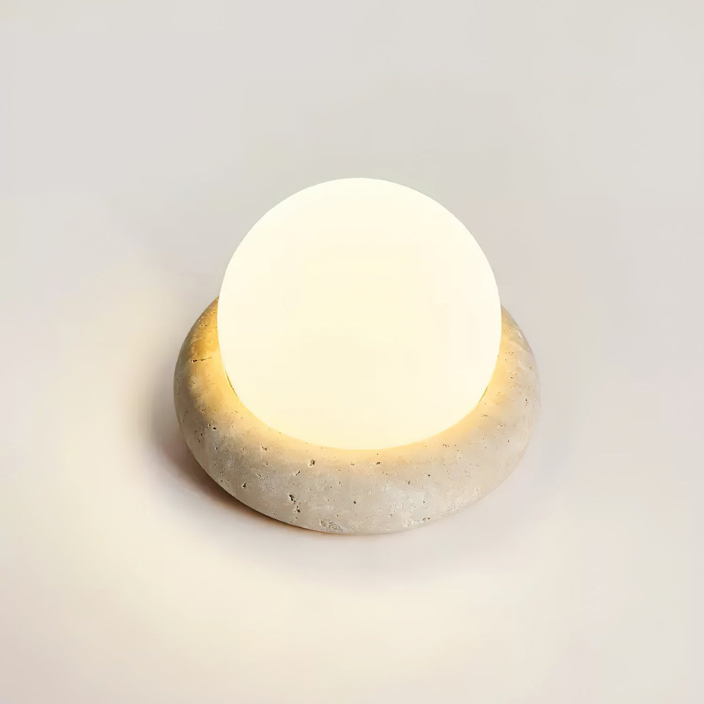 Lampe de table LED Noémie Mini Stone avec abat-jour en acrylique dépoli
