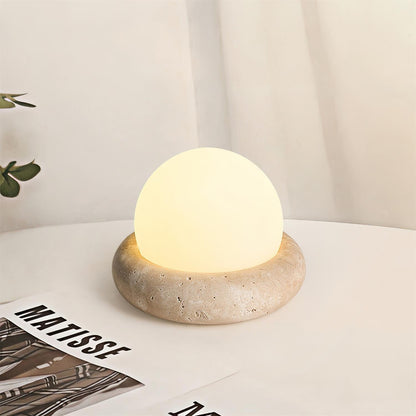 Lampe de table LED Noémie Mini Stone avec abat-jour en acrylique dépoli