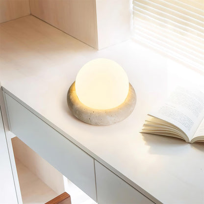 Lampe de table LED Noémie Mini Stone avec abat-jour en acrylique dépoli