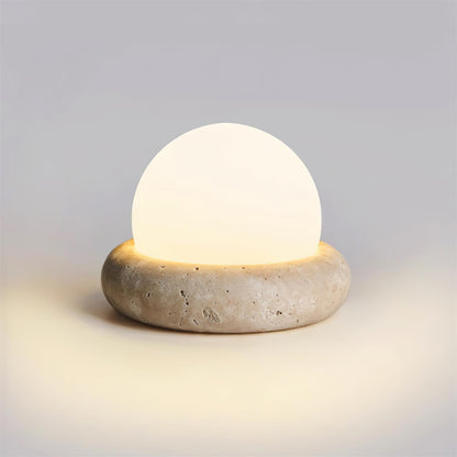Lampe de table LED Noémie Mini Stone avec abat-jour en acrylique dépoli