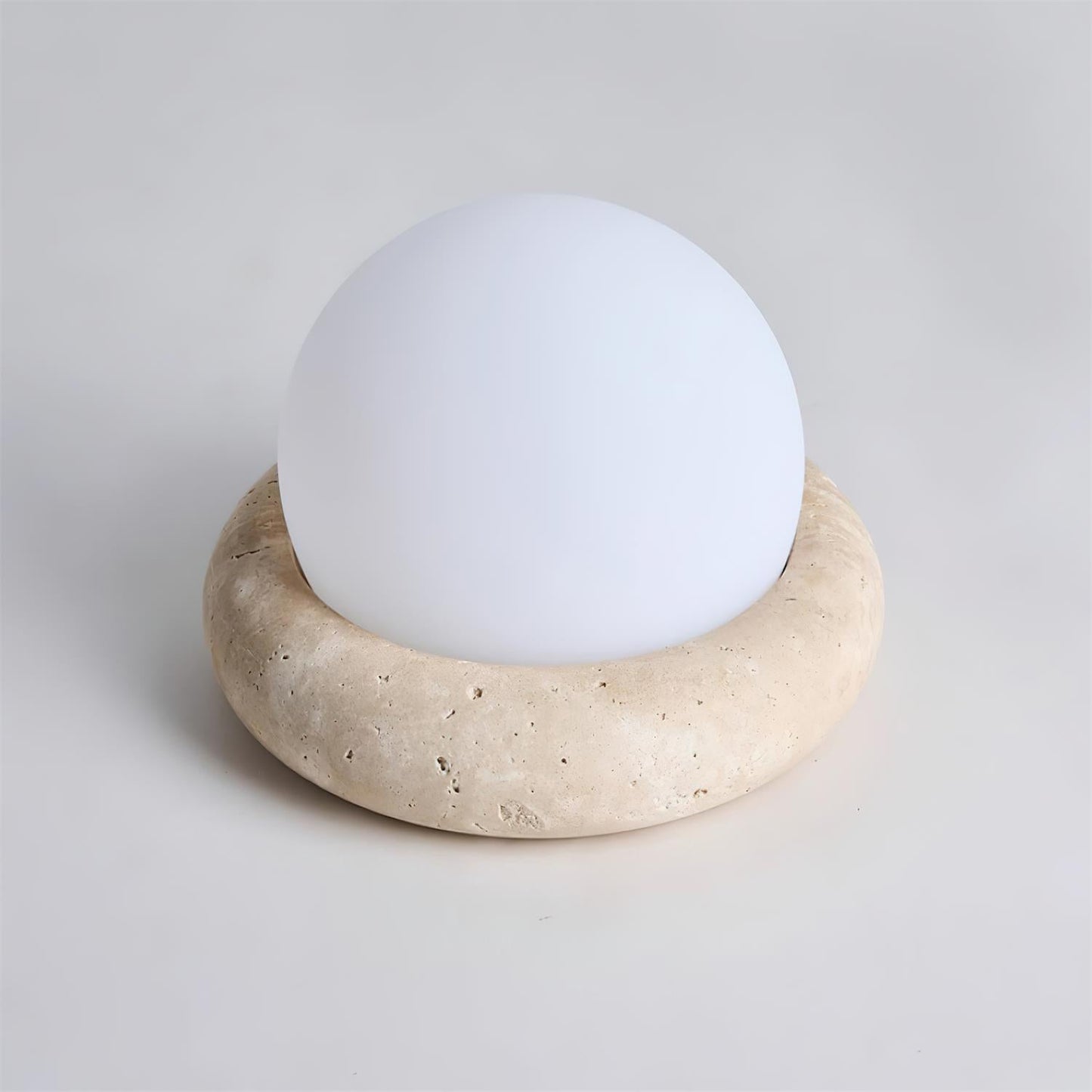 Lampe de table LED Noémie Mini Stone avec abat-jour en acrylique dépoli