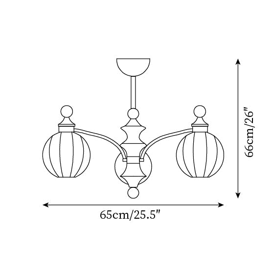 Lustre rond Juliette, globes en verre dépoli avec accents en bois poli