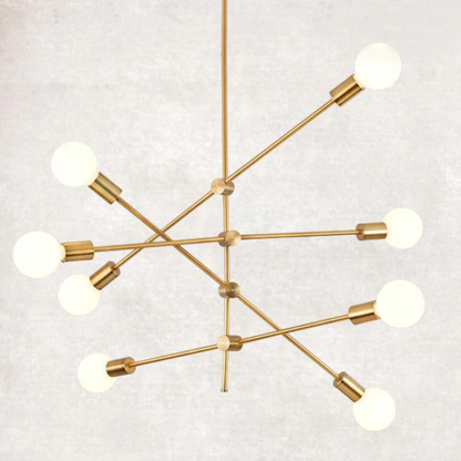 Lustre LED Élise Sputnik Moderne Or Noir Plafonnier Mid-Century