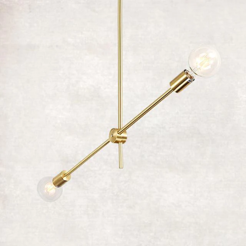 Lustre LED Élise Sputnik Moderne Or Noir Plafonnier Mid-Century